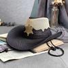 Popular European, American and Western Cowboy Hats, Men's and Women's Outdoor Fashion Splicing Hollow Breathable Anti-sun Hats