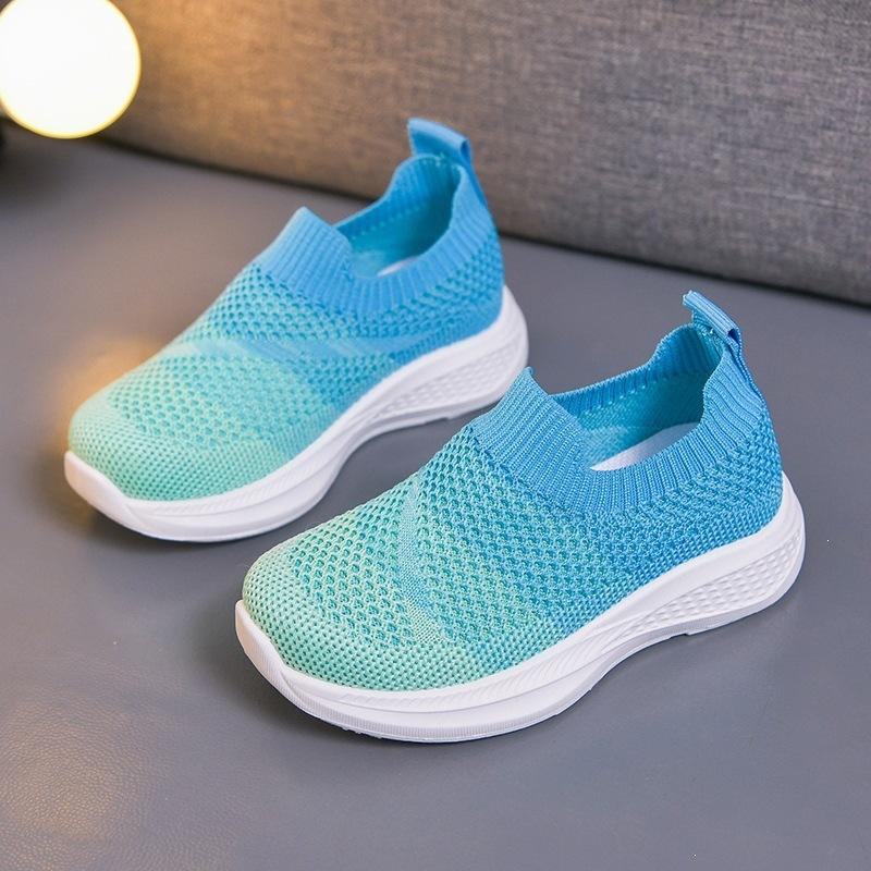 Spring Autumn Kids Breathable Mesh Slip On Sneakers Lightweight Fashion Casual Shoes For Boys And Girls
