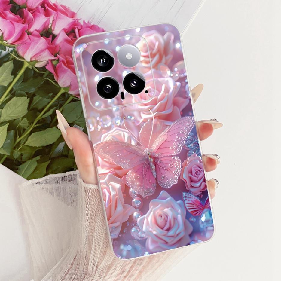 For Xiaomi Mi 14 Pro Case Cute Lion Fashion Painted Cover Soft Silicone Slim Phone Case For Xiaomi 14 Pro Mi14 Pro Fundas Bumper