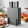 4 Pieces Non-slip Chopping Board Set with Storage Rack Chopping Block  Complementary Foods