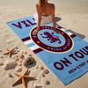 Fußballverein Wappen Löwe Strandtuch, Superweiche Mikrofaser, Geschenk für Sie/Ihn, Geburtstag, für Pool, Strand, Reisen, Heimdekoration Fan-Geschenke