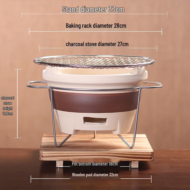 GOWKE Ceramic Camping Charcoal Stove 27cm