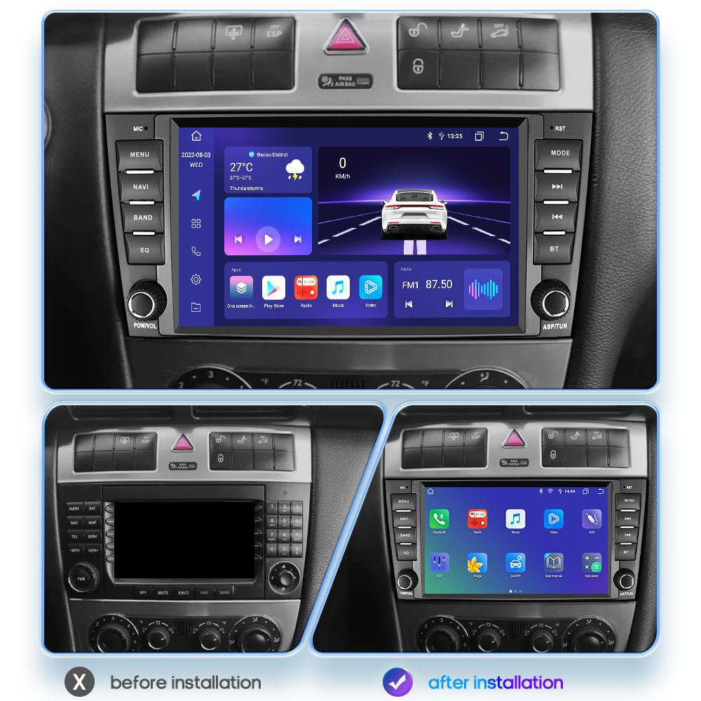 OSSURET 8'' 7862 AI 2din Android Auto-Multimedia-Player für Mercedes Benz C-Klasse W203 W209 C180 W219 2004 - 2011 GPS Carplay Auto Intelligent 4G RDS