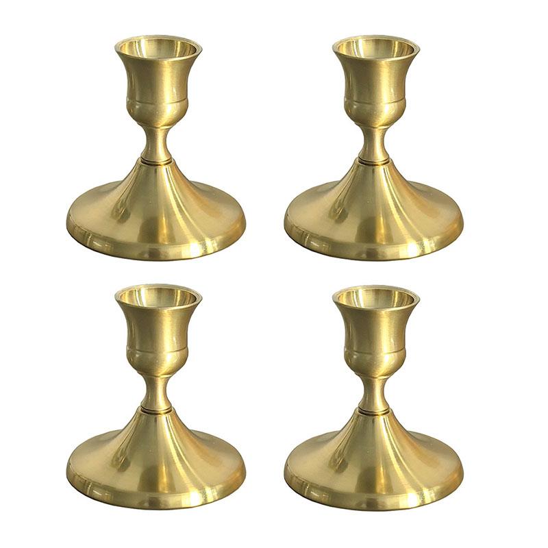 Vintage Iron Candlestick Metal Gold Silver Taper Candle Holder Valentine's Day Candle Stick Xmas Party Wedding Table Decoration