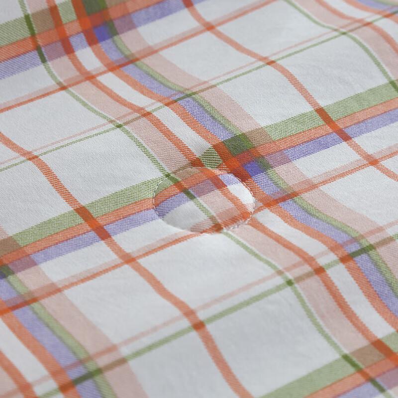 Muji-Style Breathable White Grid Summer Quilt