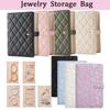 Hochwertiges Transparentes Schmuckaufbewahrungsbuch Samt mit Reißverschluss Halskette Ordner Aufbewahrungsbuch Luxus PU Leder Klarsichthüllen