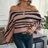 VAYLA Striped Pullovers Women Knitted Sweater Autumn Winter Loose-Fitting Thick Jumpers Sweaters Female Clothing Tops Knitwear