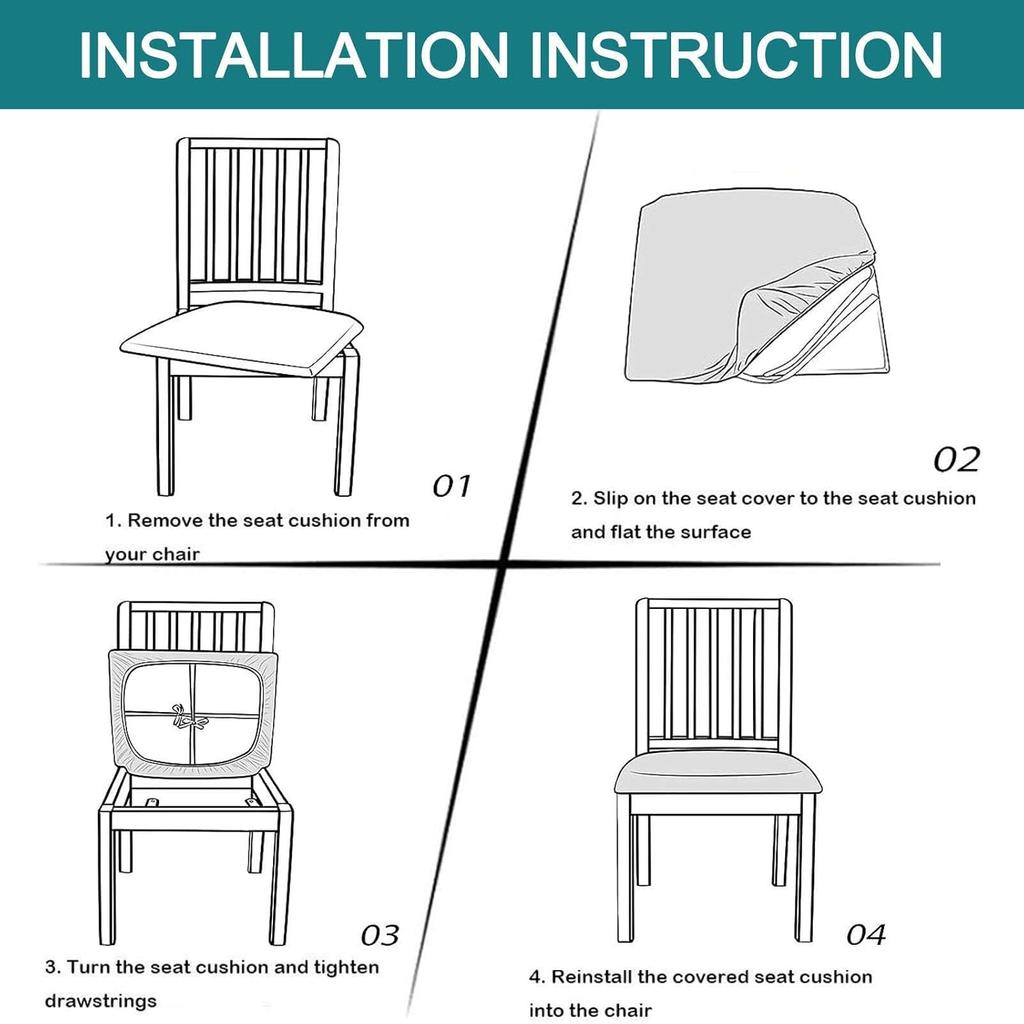 Velvet Chair Seat Covers, Stretch Seat Covers for Dining Room Dining Chair Seat Covers Soft Removable Chair Seat Cushion Slipcovers-White-Set of 2