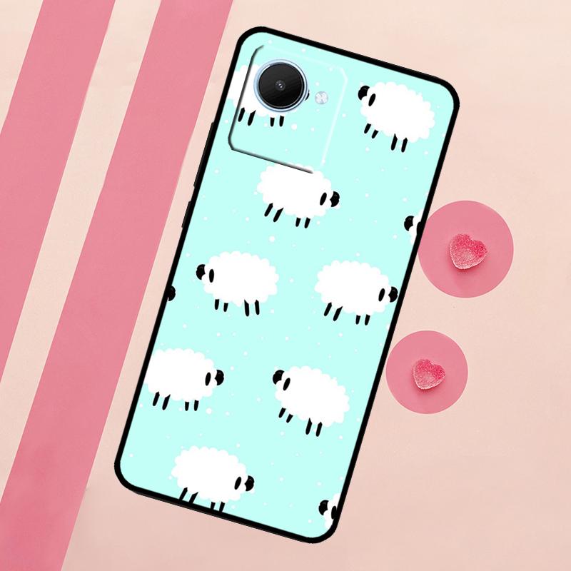 Cute Sheep Case For Realme 11 Pro Plus 10 9 GT Neo 5 3 3T C11 C15 C25s C21Y C30 C31 C33 C35 C53 C55