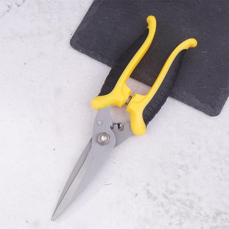 18*6cm Yellow Black Stainless Steel Electrician Scissors Multifunction Hand Tool For Cutting Wire Groove And Thin Steel Plate