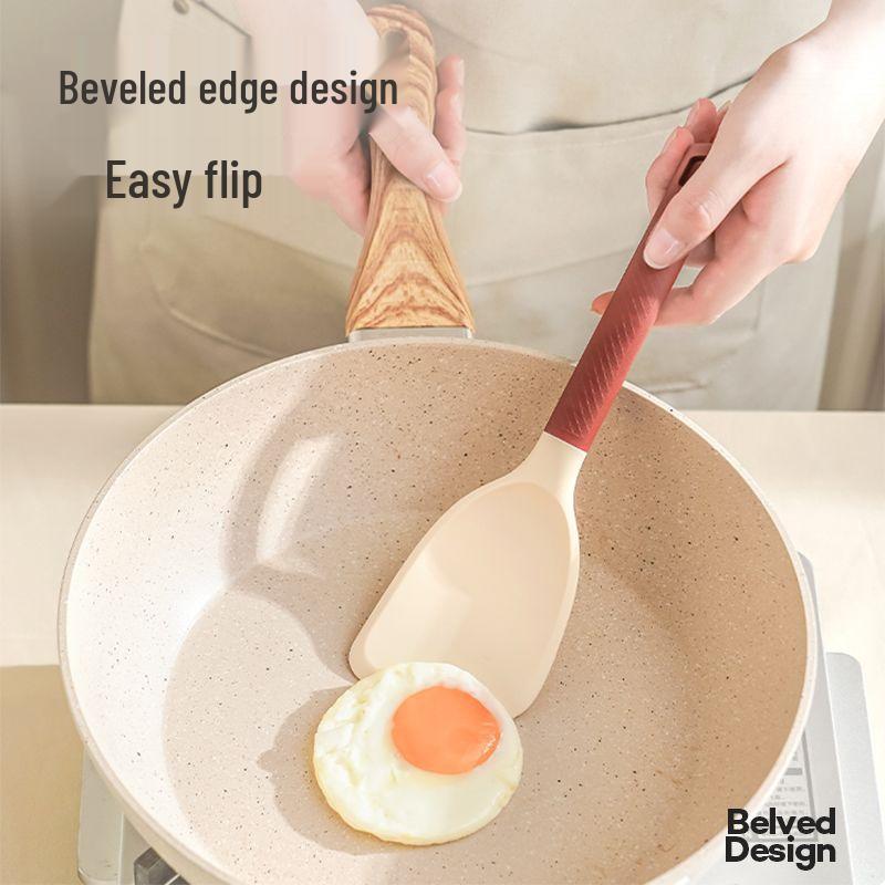 High-Temperature Resistant Silicone Mini Spatula for Frying Eggs, Pancakes, and Steak In Non-stick Pans.