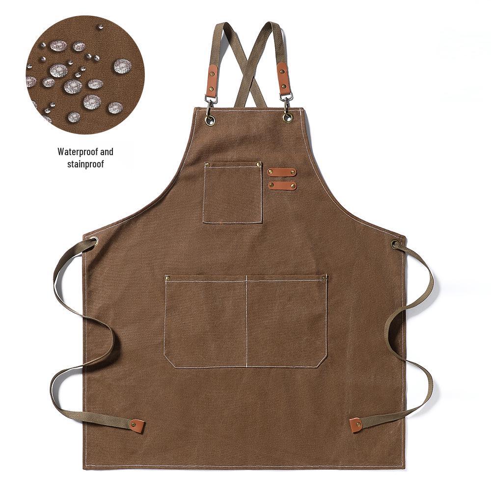 Tablier de travail en toile avec logo personnalisé: Multi-poches, Épaissi, et Résistant à l'usure