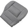 SecosAutoparts Driver or Passenger Side Bottom Leather Seat Cover Dark Ash Gray Compatible with Chevy Silverado 1500 2500HD 3500HD LT LS LTZ Z71