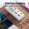 8 Port 25W USB C PD Charger Station Power Strip Electrical Socket Fast Charging Wall Charger Adapter For iPhone Xiaomi Samsung