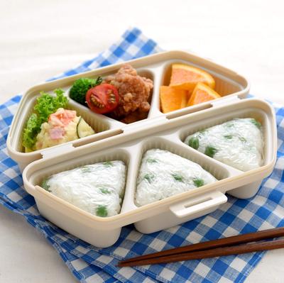 Ernest Onigiri Case Lunch Box Dishes Onigiri Mold Onigiri Kit Case Major Restaurant Favorite Brand Beige (Side OK) (Easy & Musubito) A-77371