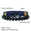 Stylish Men Bracelet Set Selected High Quality 4mm Rope 5 Colors Options 8mm Matte Strand Braslet Casual Wrist Accessories Homme