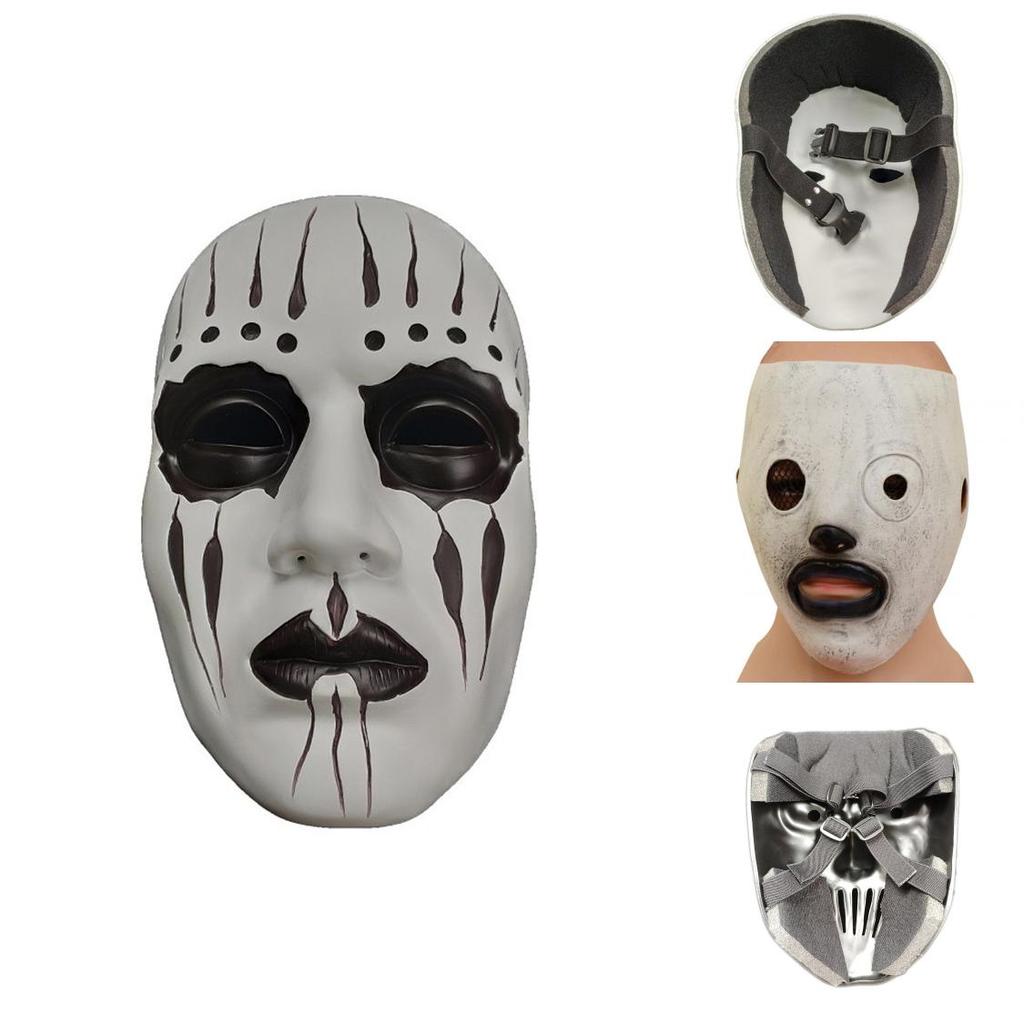 Slipknot Halloweenmasker met clowngezicht en mond met rits voor verkleedfeestjes