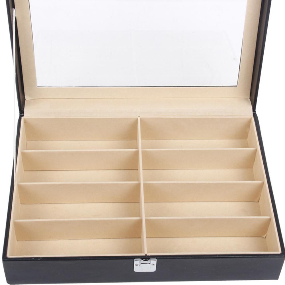 8-Grid Eye Glasses Case Eyewear Sunglasses Display Storage Box Holder Organizer Glasses Container with Clear Lid