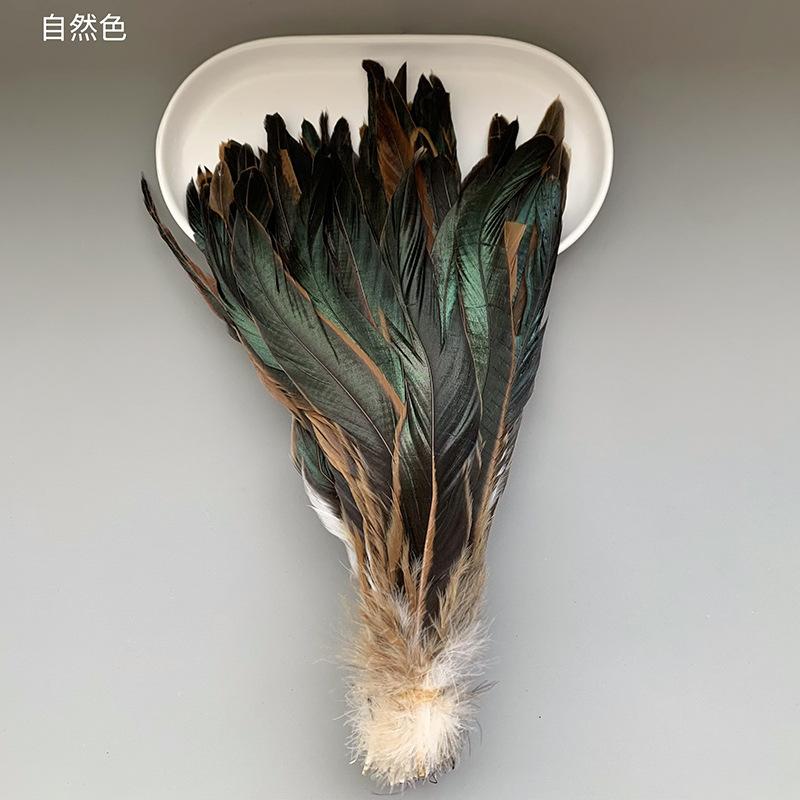 

25-30Cm Faded Colorful Cock Tail Feathers Diy Handmade Performance Dance Decoration Crafts Clothing естественный