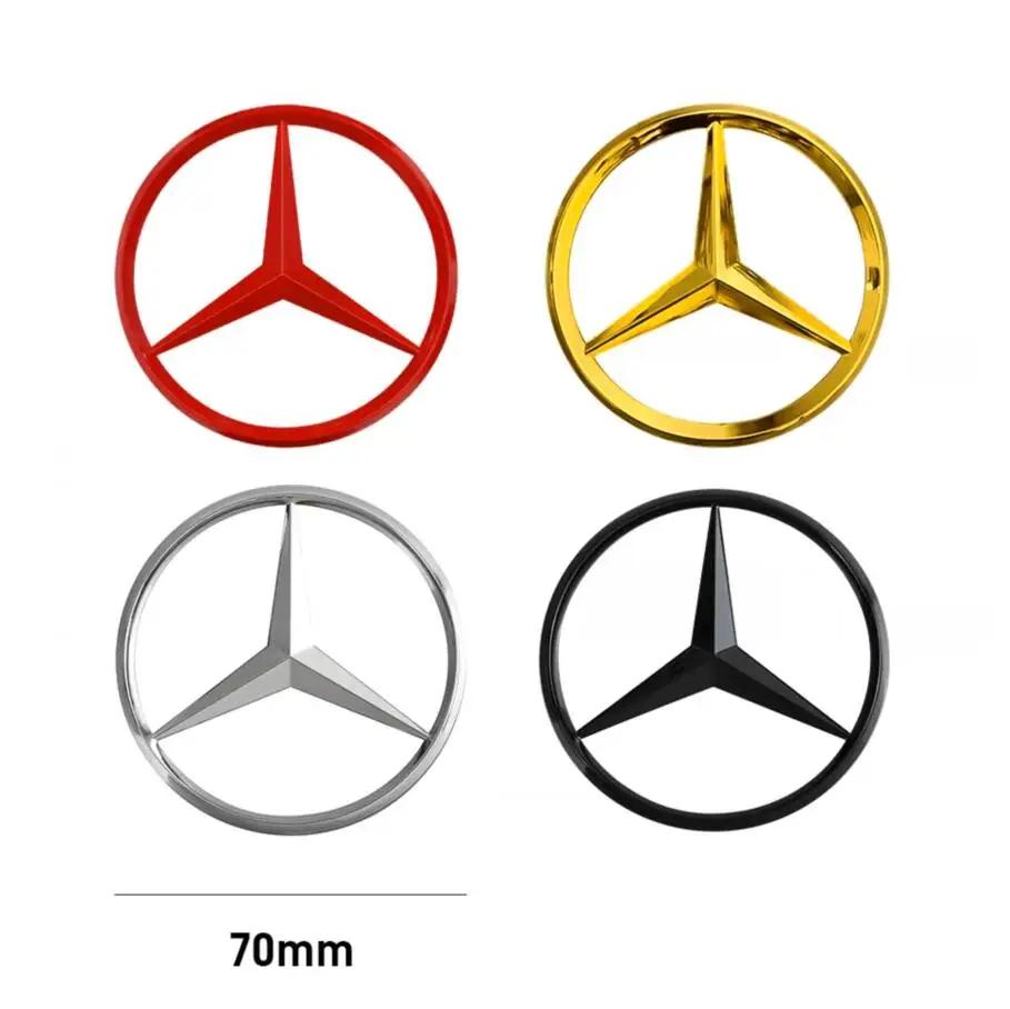 70mm 3D Metal Car Styling Emblem for Mercedes Benz E C G M S A B Class W176 W204 W212 GLC CLA W168 W202 Hood Badge Decor Sticker