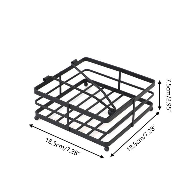 Tisch-Taschentuchaufbewahrungshalter für den Außenbereich, Arbeitsplatte, Metall, Schreibtischornament, Tischplatten-Taschentuchspender für Zuhause, Restaurant