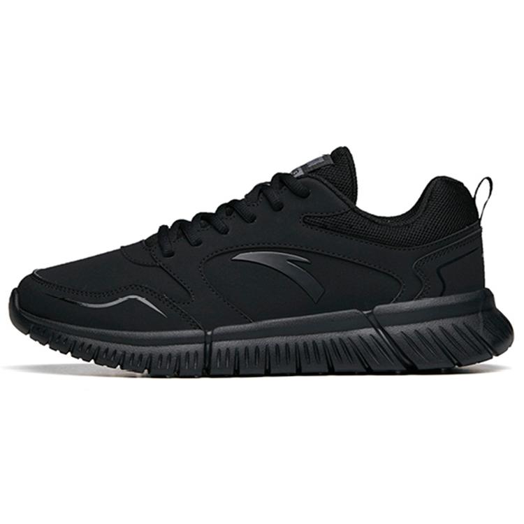 

new Anta Water Resistant Lightweight Abrasion Resistant Slip Resistant Low Top Running Shoes Men s Black Leather Upper 40.5