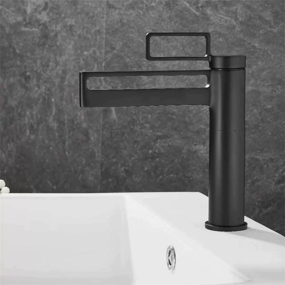 Gold Bathroom Faucet Hot & Cold Black Basin Faucets Brass Bathroom Sink Faucet Deck Mounted Lavotory Faucet Mixer Water Tap