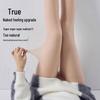 Women's Double Layer Fleece Lined Button Pantyhose for Autumn/Winter