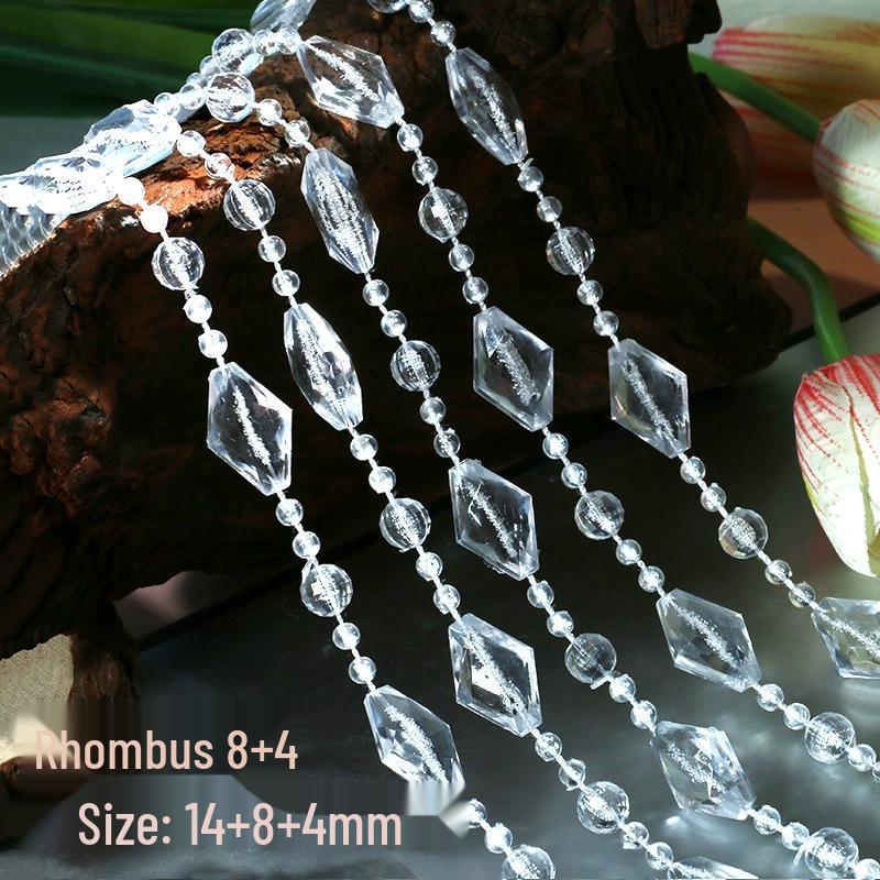 Earth Toned Acrylic Bead String: 8+4mm Beads for Wedding, Christmas Tree Decor & DIY Jewelry