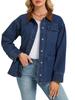 Women's 2025 Style Loose Denim Jacket - Fashionable Long Sleeve