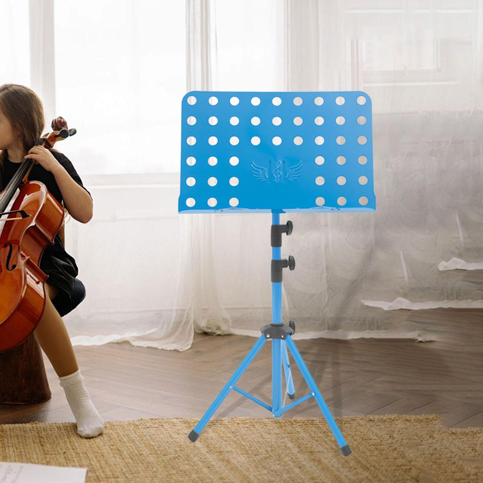 

Music Sheet Stand, Adjustable Height Easy Setup Stable Note Holder Book Stand синій