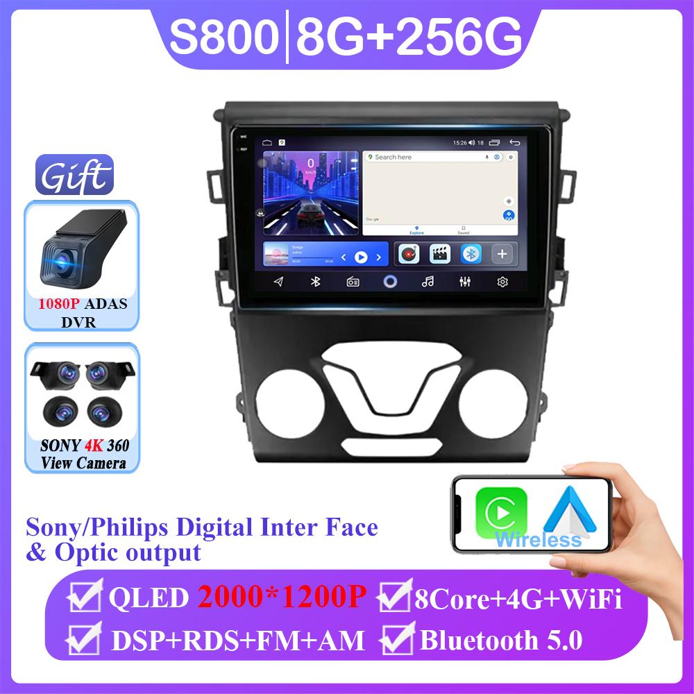Android 14 For Ford Mondeo 5 Fusion 2012-2019 Auto Radio Stereo Head Unit Carplay Multimedia Video Player Navigation No 2din DVD