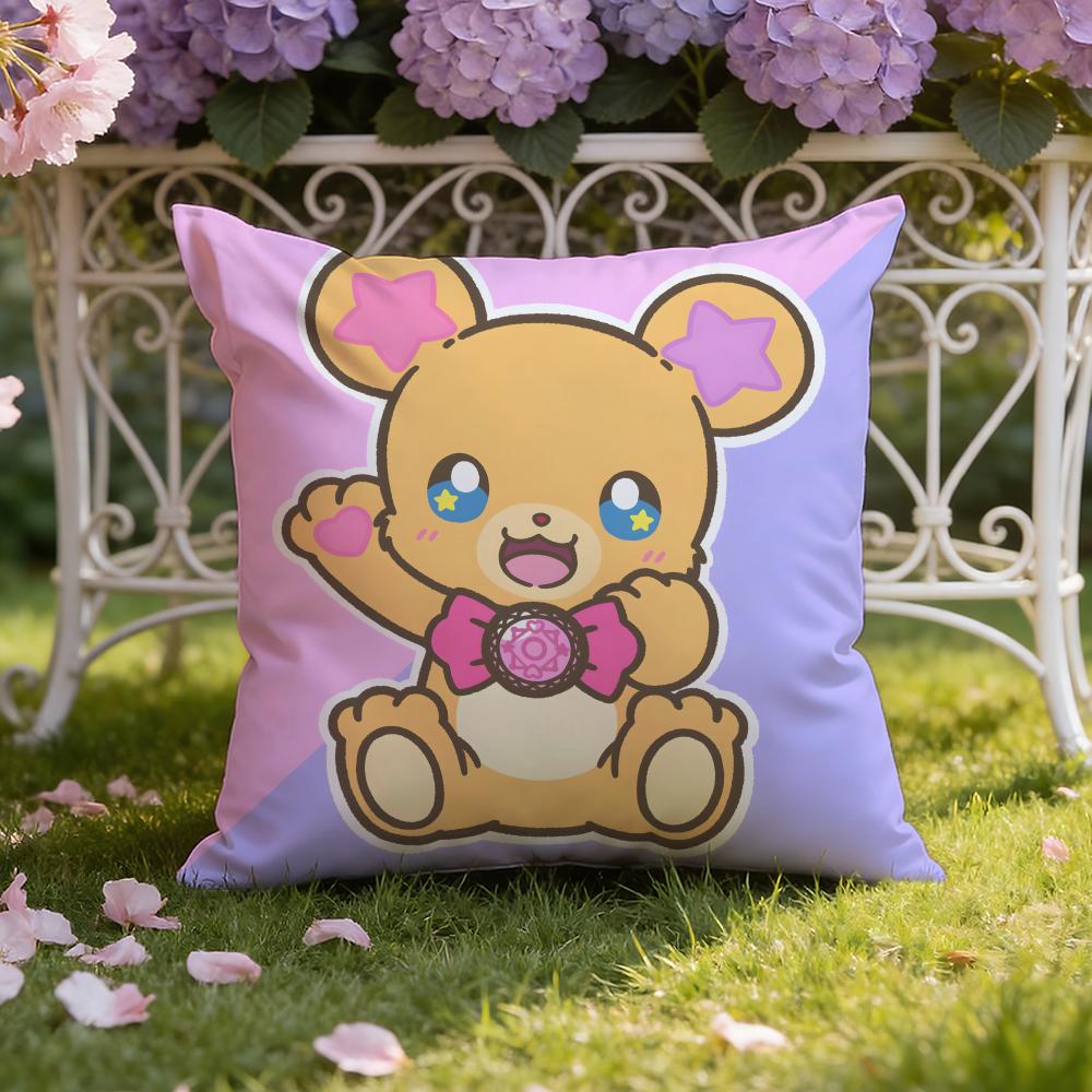 Anime cartoon M-Mofurun Cushion Cover Home & Car Dual-Scene Pillow Cover: Reversible for Premium Comfort