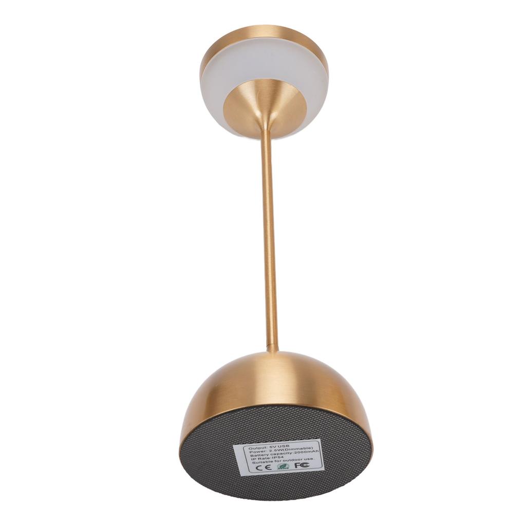 Cordless Table Lamp Portable Desk Lamp 2000mAh Battery Operated 3 Color Stepless Dimming for Restaurant Bedroom Outdoor Party Camping Night Light