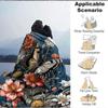 1pc Butterfly Flowers Lightweight Flannel Blanket, Comfortable and Warm Blanket, for Office and Camping Sofa Bed, Livingroom118