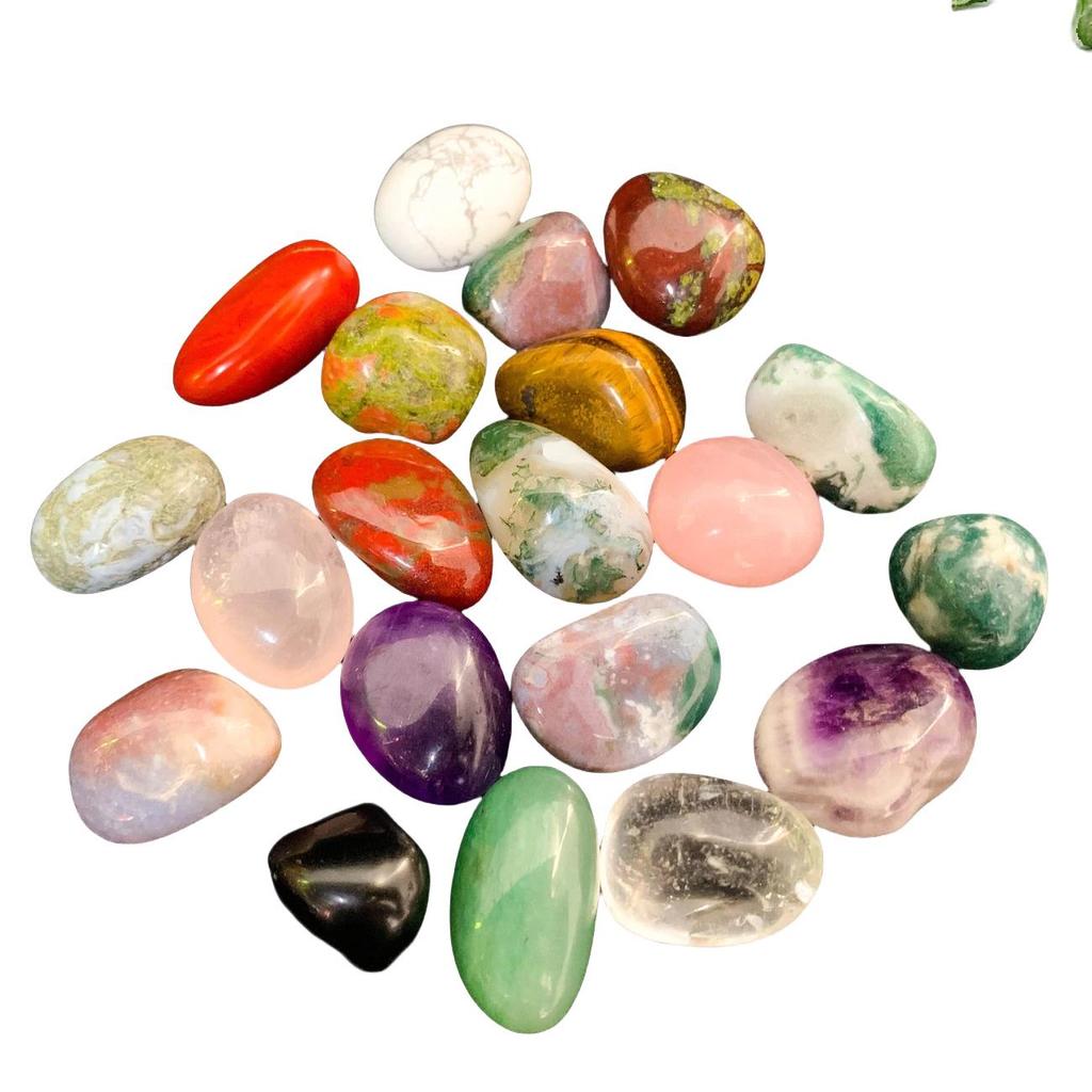 Mixed Color Polished Crystal Gravel for Fish Tanks, Flower Pots, Landscaping, and Children's Gem Digging
