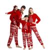 Christmas Santa Claus Matching Family Pajamas European And American Style Cartoon Print Cotton Blend