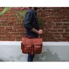 16" Leder Messenger Bag Laptoptasche Büro Aktentasche Geschenk für Männer Computer Distressed Schultertasche