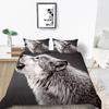 3D Wolf Theme Bedding Set Wolf Pillow Cover Quilt Cover Bedding Set Down Duvet Cover Full Size Single/Double Bed Home Decoration