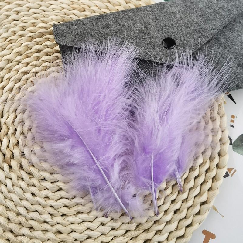 50Pcsdiy Color Feather Full Fleece Turkey Feather Clothing Antique Headdress Pet Toy Handicraft Decoration