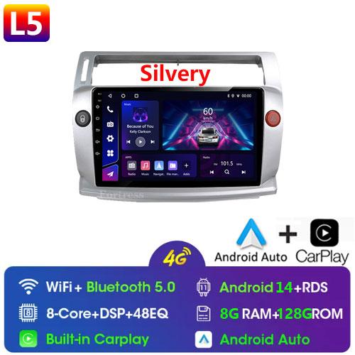Android 14 Car Radio for Citroen C4 C-Triomphe C-Quatre 2004-2009 Multimedia Video Player Navigation GPS Carplay 4G QLED Screen