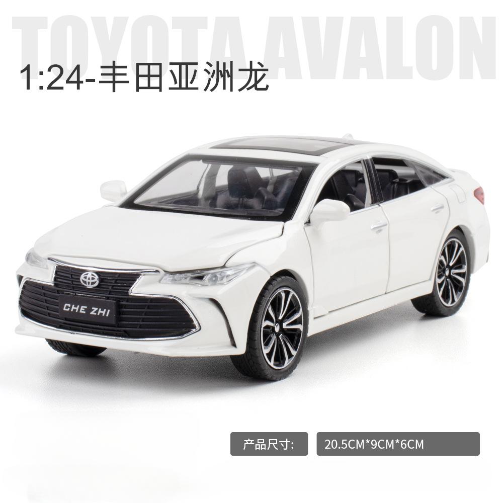 1:24 TOYOTA AVALON Toy Car For Children Diecast Metal Model Miniature Sound Light Doors Openable Collection Gift For Kids