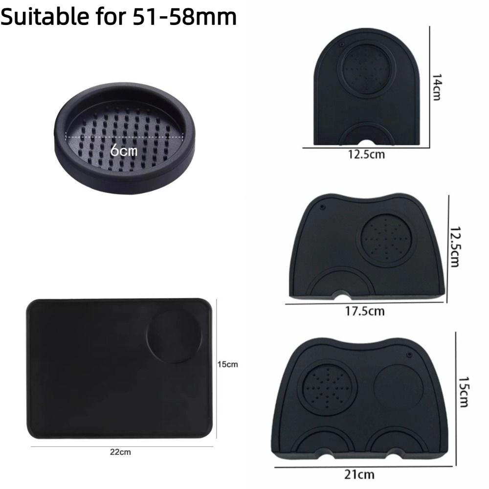 Silicone Espresso Coffee Tamper Mat Station Non Slip 51-58mm Press Tampering Holder WDT Tools Coffeeware Silicone Corner Mat Pad