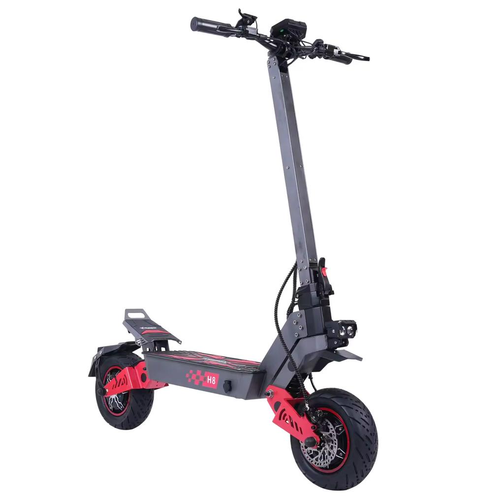 Patinete eléctrico H8 todoterreno motor dual 6000W batería 60V 28Ah suspensión dual delantera y trasera neumáticos todoterreno de 11 pulgadas alta veloci