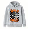 Kids Boys Girls Hoodie, Wild Child Skull Pattern Long Sleeve Casual Pullover Sweatshirt for Daily Wear