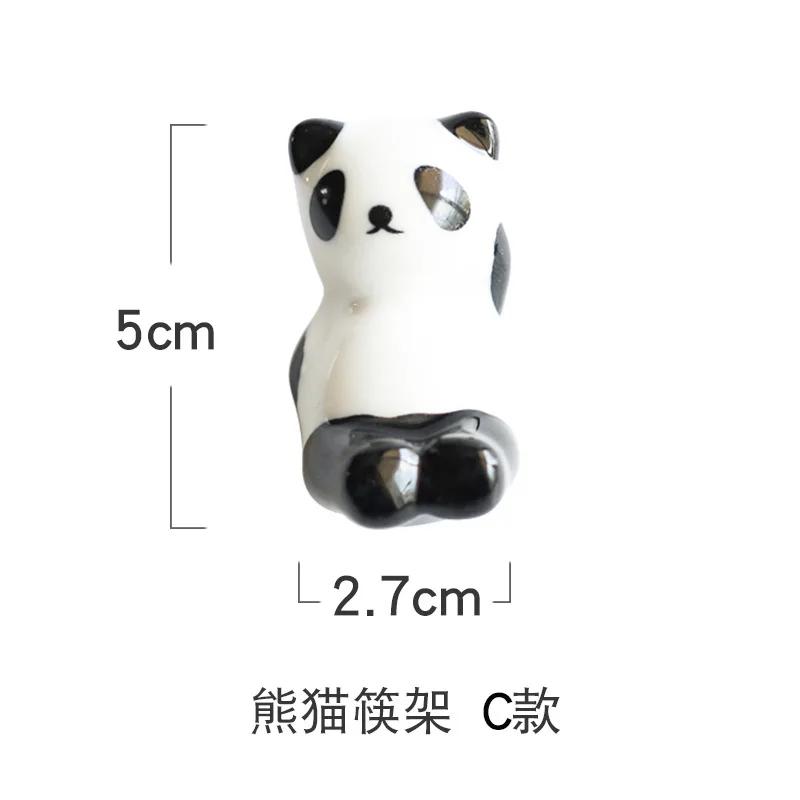 Mode Keramik Essstäbchen Cartoon Halter Ständer Panda Essstäbchenhalter Matte Essstäbchen Pflege Mode Küchengeschirr Werkzeuge