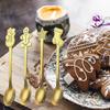 4 Pieces Christmas Coffee Spoons Ice Cream Spoon Tableware Kitchen Cutlery Small Mini for