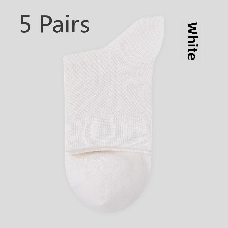 5 Pairs Mesh Summer Socks Short Tube Midtube Socks Mesh Breathable Antibacterial Summer Socks