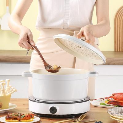 Non-Stick Heavy Duty Stock Pot with Lid Home Kitchen Enamel Stock Pot Nonstick Heat Preservation Cookware Home Cooking Cookware
