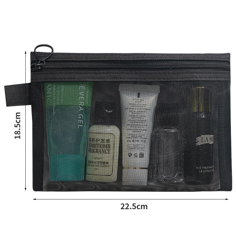 1/3 stücke Mesh Klar Kosmetik Taschen Kleine Große Schwarze Make-Up Tasche Tragbare Reise Kulturbeutel Organizer Fall Lippenstift Lagerung Tasche